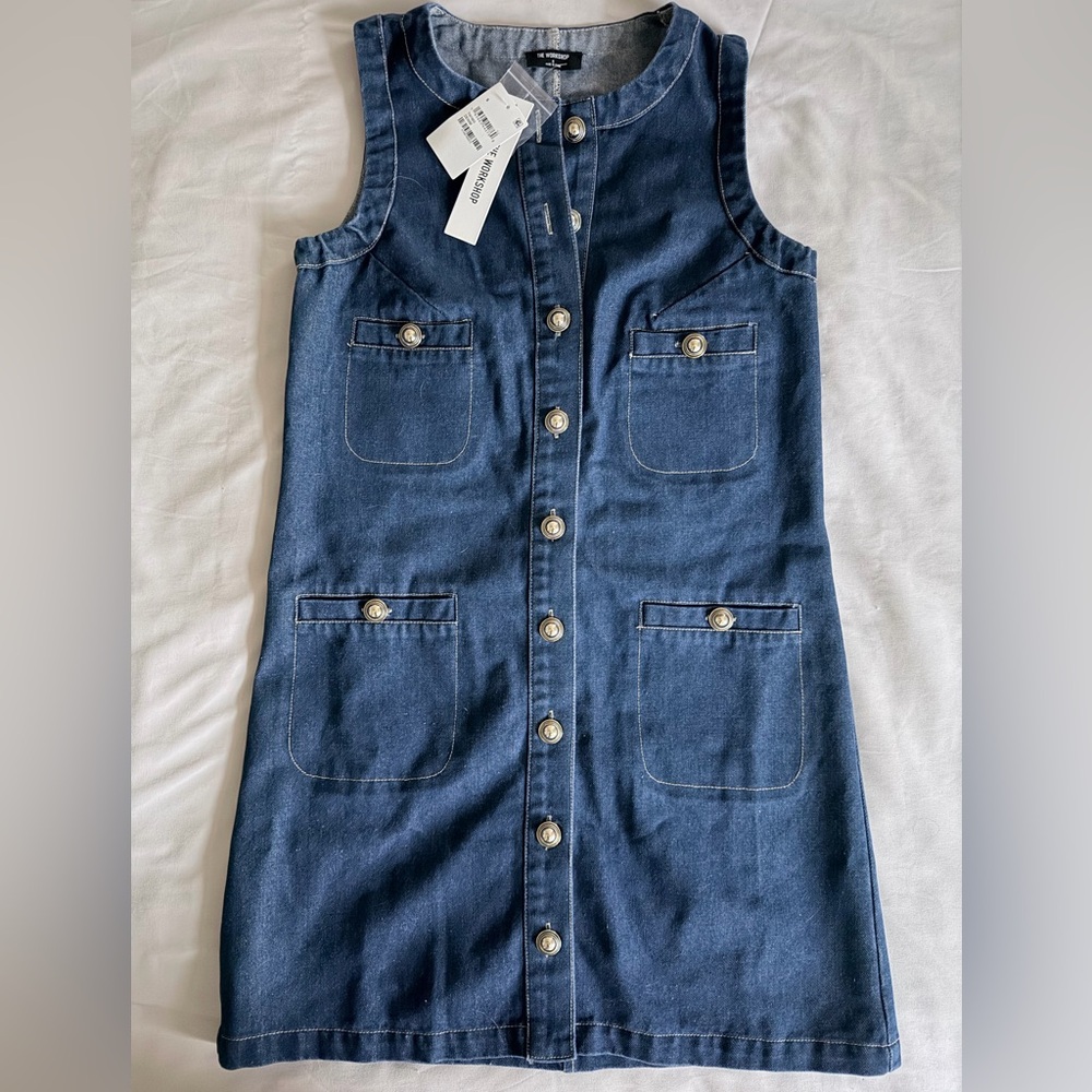 The Workshop Clothing Blue Denim Mini Dress